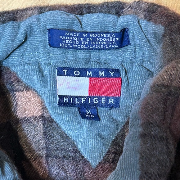 Vintage Tommy Hilfiger Wool Shirt Size Medium - Picture 6 of 10